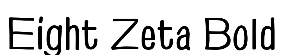 Eight Zeta Bold cкачати шрифт безкоштовно